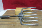 Antique 7 Tine Fish Eel Frog Gig Tool Spear Head Hand Forged Fishing Tool Fork
