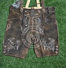 Men Custome Authentic Bavarian Lederhosen Short German Traditional Oktoberfest
