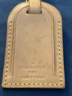 Authentic Louis Vuitton Luggage Tag Vachetta Leather Bag Vintage