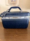 Vtg Samsonite Beauty Case Carrypak 12 Navy Vanity Makeup Luggage