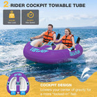 2-person Towable Tubes For Boating With Towable Rope  Inflatable Cockpit Style B