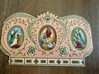    7x Vtg Mcm Christmas Greeting Cards 1950 Embossed Fuzzy Metallic   