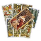 Golden Art Nouveau Tarot Deck 78 Cards English Oracle Divination Set