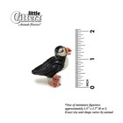 Little Critterz Puffin - Horned Puffin  swimmer  - Miniature Porcelain Figurine