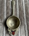 Vtg Aberdeen Scotland Emblem Electroplated Nickel Silver Epns Tea Strainer 6x2   