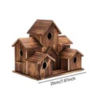 Wooden Bird House Bird Cage Hanging Bird Feeder Hummingbird Nest For Outdoor