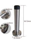 Door Stop Wall Mounted Door Stopper Brushed Copper Stainless Steel Rubber Stops 