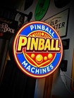 Pinball Machines 9  Round Led Light Box   Vintage Arcade Game Room Decor   Rgb