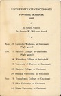 1927 Vintage Ncaa Uc University Of Cincinnati Schedule Football Baseball Tennis