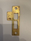 Antique vintage Door Strike Plate  Mortise  Victorian  Art Deco  Brass  3-7 8   