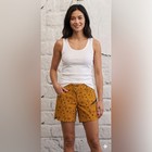 Mustard Yellow Cactus   Moon Print Pants