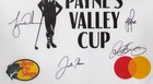 Tiger Woods Rory Mcilroy Thomas Rose Signed Framed Payne s Valley Flag Bas Loa