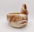 Vintage Mcm Shawnee Pottery Parrot White   Brown Planter Pot Vase  523