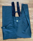 Carhartt Green Pvc Fishing Boating Rain Storm Bib Overalls Waders Xl 103506