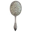 Argento Sc Hand Held Silver Plated Vanity Mirror 9    Enamel Swarovski Crystals