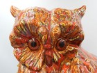 Vintage 1970 Atlantic Mold Large 20    Ceramic Lighted Owl Table Top Lamp Mcm