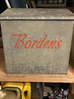 Vintage Borden   s Milk Galvanized Metal Delivery Storage Box Dairy  Nice Shape