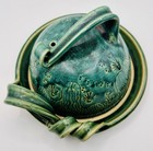 Ballina Ireland Pottery Hand Made Covered Cheese Butter Dish Dome Green S Mark