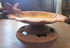 Cast Iron Hummingbird Bird Bath Feeder Rustic Garden Art On Pedestal