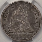1875-cc 25c Liberty Seated Quarter Pcgs Vf35  cac 