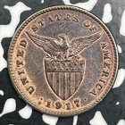 1917-s U s  Philippines 1 Centavo Lot f5352 Nice Detail  Cleaned
