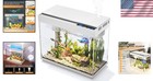 Compact 2 4 Gallon Aquarium With Quiet Filtration   7-color Ambient Lighting