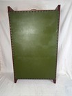 Vintage Large Portable Wood Folding Sewing Spool Thread Cabinet Green Case Rack