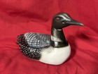 Painted Black And White Ceramic Loon Figurine 10 5   l  X  4   w  X 5 25   h