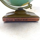 Vintage World Replogle Globe On Stand With World Atlas Book  Spins  Large