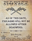 Old West No Firearms Poster  Tombstone Virgil Earp