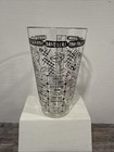 Cocktail Shaker Mixing W drink Recipes Black Vintage Mid Century Federal Glass