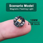 Mini Magnetic Control Led Flash Light Module 5pcs Diy Model Scene Lamp W Battery