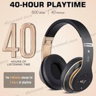 Portable Noise Wireless Headphones Over-ear Stereo Headset Foldable Earphones