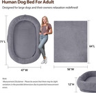 Orthopedic Human Dog Bed For Large Dogs And Adults  Washable Extra Large Pet Cou