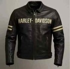 Harley Davidson Black Motorcycle Jacket Real Cowhide Leather Biker Jacket Men s