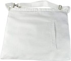 Masonic Master Mason White Embroidered Apron White Ribbon 14  X 16  Inch