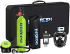 Dedepu Scuba Diving Kit 1l Oxygen Tank Full Face Diving Mask Set Dive Equipment
