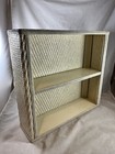 Wicker 2-shelf Cabinet Bath Nursery Decor Vintage Mid Century Vintage 1960s