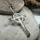 Celtic Cross Necklace Irish Scottish Welsh Religious Pendant 925 W free Chain