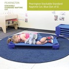 Stackable Standard Naptime Cot  Blue  Set Of 5