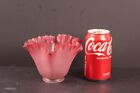 6 25  Victorian Swirl Satin Glass Transparent Cranberry Lamp Shade 2 25  Fitter