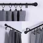 2 Pack Black Curtain Rods 48 To 84 Inch  5 8  Diameter Matte Black For Window   