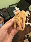 Hand Carved Wooden Elephant Figurine India Vintage Style 3in
