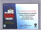2013 The Big Bang Theory Penny Authentic Wardrobe  m12 Kaley Cuoco Season 5 Rare