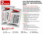 Lotus 2 Way Humidification Pouch 2 Pack Cigar Humidor Humidity Control