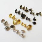 5-1000pcs Double Cap Tubular Rivets Brass For Diy Leather Crafts Handbags Repair