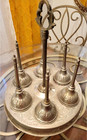 1700s Antique  Moroccan Rosewater Perfume Sprinklers Rare Set In Carry Holder 