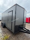 2025 7x16 Charcoal Blackout Aluminum Wheels Cargo   Enclosed Trailer