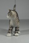 Vintage Royal Copenhagen Porcelain Cat Grey Gray Tabby Feline  305 Denmark