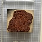 Vintage Hero Arts Wood Mounted Rubber Stamp Country Teddy Bear Sunflower Stamps